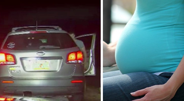 Policemen pull over a car and discover a mother in labor: they help her to give birth on the street