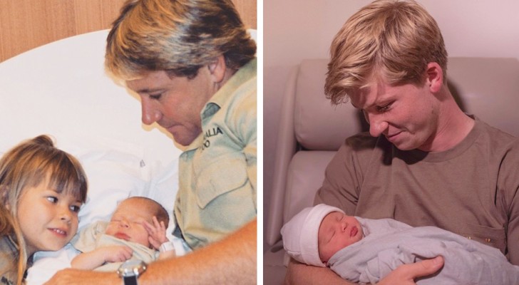 Il figlio di Steve Irwin fa una foto con la nipotina ed è identico al suo papà scomparso
