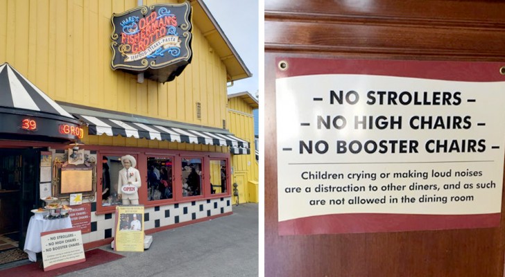 "No strollers or high chairs": a restaurant forbids entry to families with noisy and unruly children