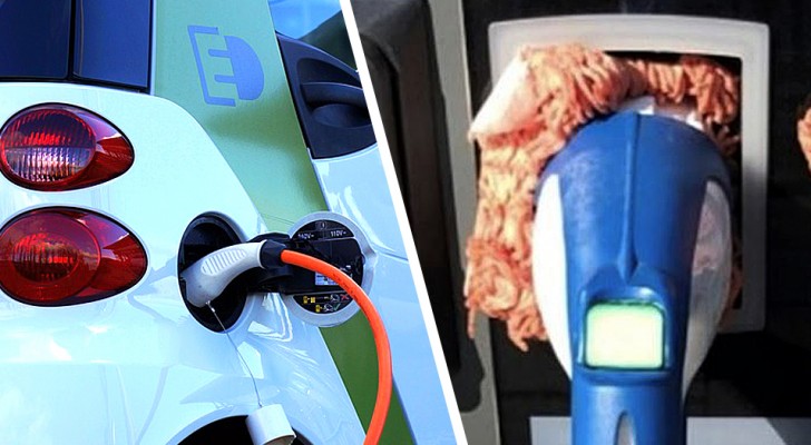 Ladesäulen für Elektroautos wurden beschädigt: Sie haben Hackfleisch hineingestopft