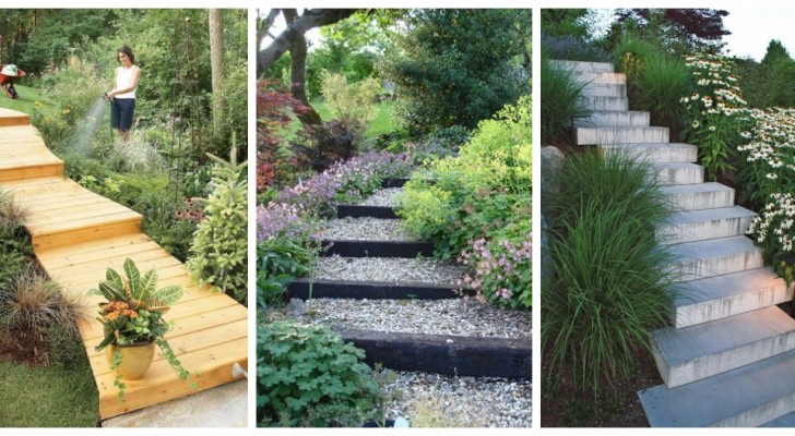 Scale in giardino: arreda i tuoi spazi aperti con fantastiche idee in legno, pietra, cemento e non solo