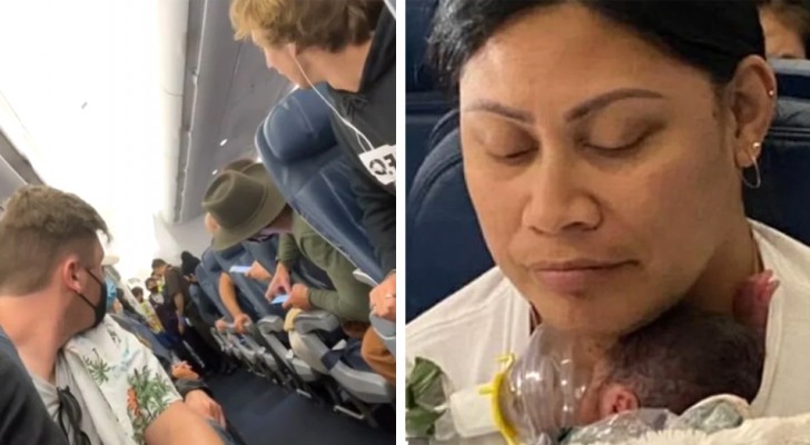 A woman gives birth unexpectedly during a scheduled flight: "I didn't know I was pregnant!"