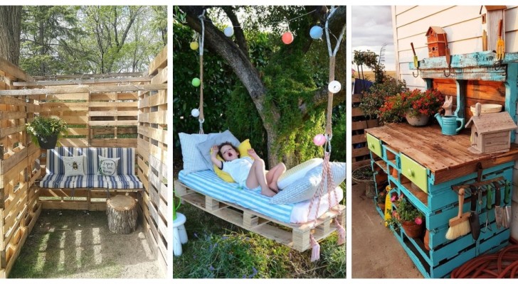 Trasforma i pallet in fantastici mobili e soluzioni d'arredo per il tuo giardino
