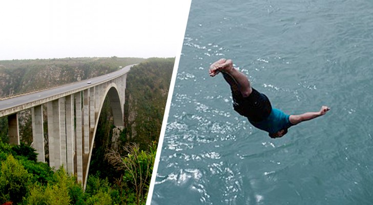 Salta de un puente para salvar a un niño caído en el río luego de un terrible accidente de autos