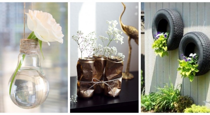 Fioriere col riciclo creativo: scopri quante cose puoi usare per decorare con le piante