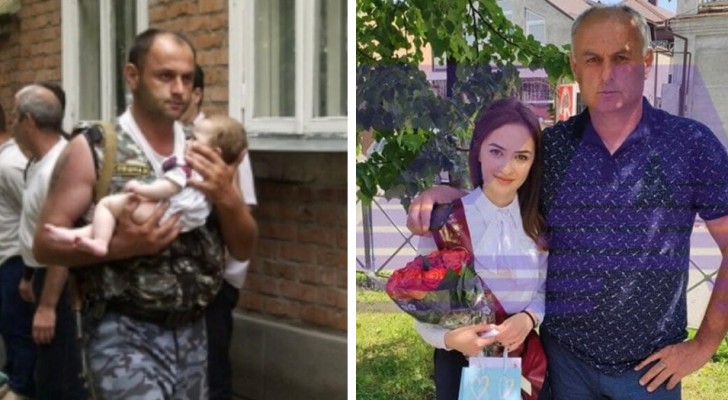 Han räddade en 6 månader gammal flicka från en terrorattack - efter 20 år dyker han upp på hennes examen