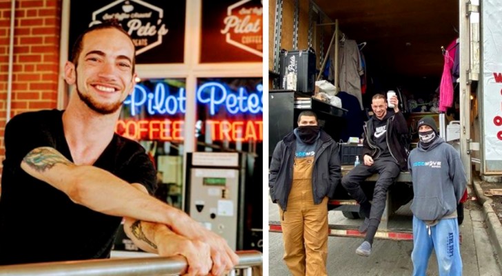 Il proprietario di una caffetteria dona ogni anno migliaia di cappotti e coperte ai senzatetto della sua città