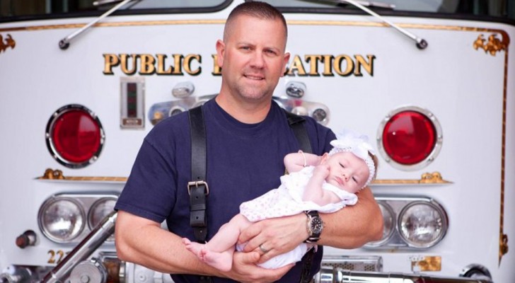 A firefighter helps a woman give birth and then adopts the baby girl: 