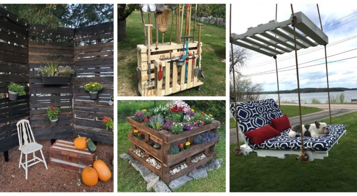 Pallets in de tuin: laat je inspireren door vele eenvoudige projecten om je groene ruimtes in te richten