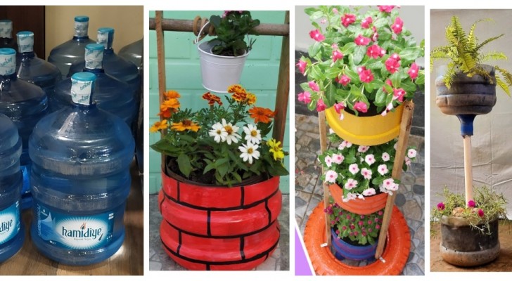 Stora vattenflaskor: Ta reda på hur du gör dem till fantastiska planteringar för trädgårdar och balkonger