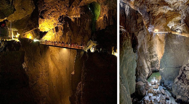 I dessa grottor i Slovenien finns det en 