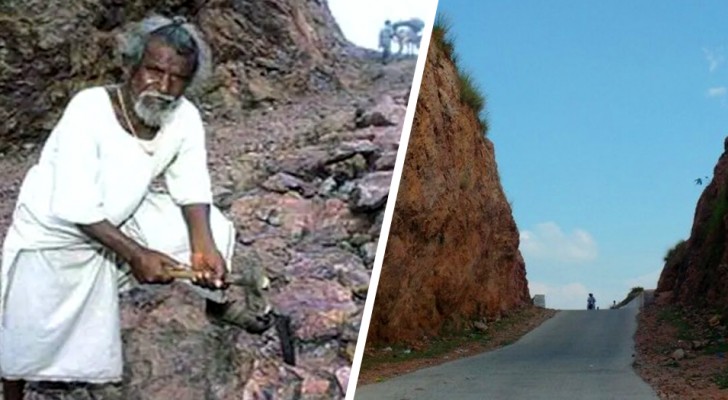 Quest'uomo "divise" una montagna per amore: scavò nella roccia per 22 anni, creando una strada per il suo villaggio