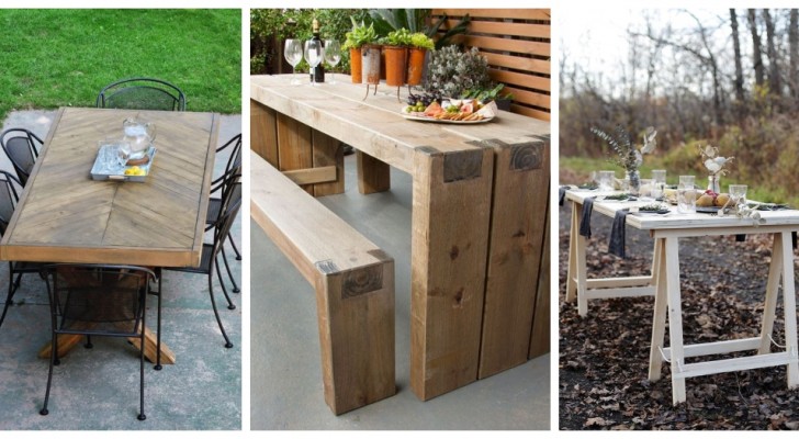 Tavoli di legno per arredare giardini o terrazzi: scopri come realizzarli a mano