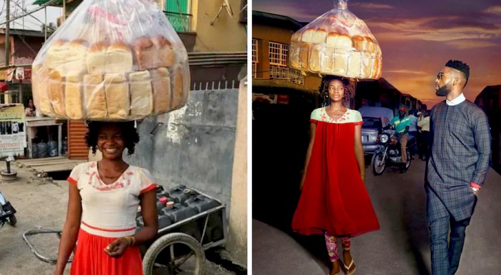 A street vendor is photographed by chance and suddenly becomes a successful model