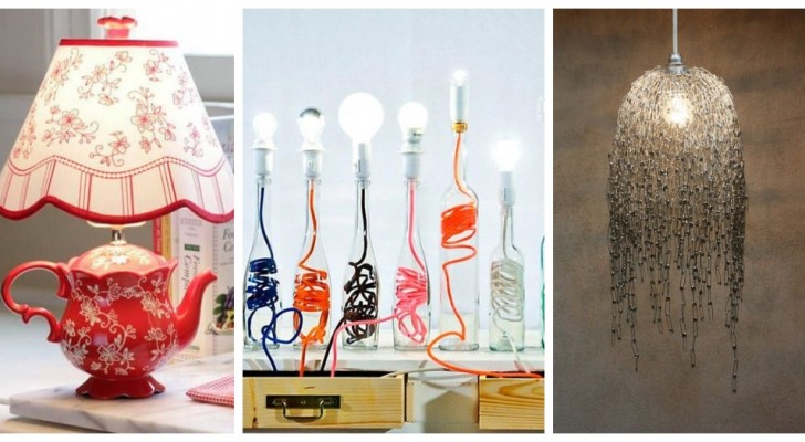Lampade e lampadari creativi: scopri come crearli riciclando oggetti di scarto