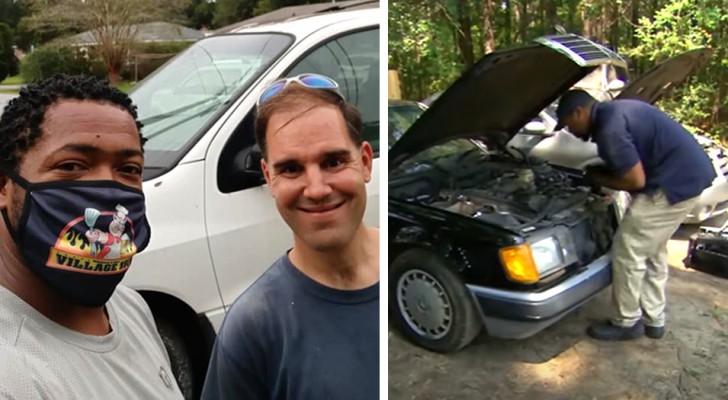 He fixes old cars and gives them to those who need them most: "Without a car, it's hard to find a good job"