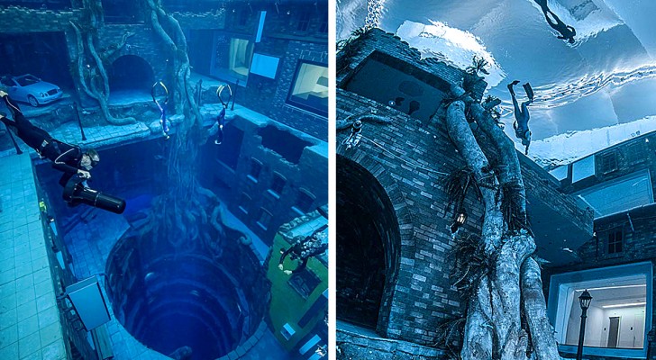 Apre a Dubai la piscina per immersioni più profonda del mondo: ospita una vera città sommersa