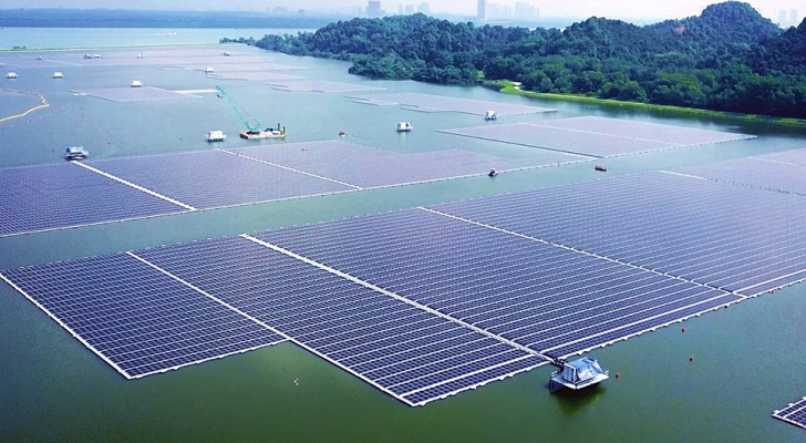 Singapore, apre uno dei parchi solari galleggianti più grandi al mondo: abbatterà le emissioni di CO2