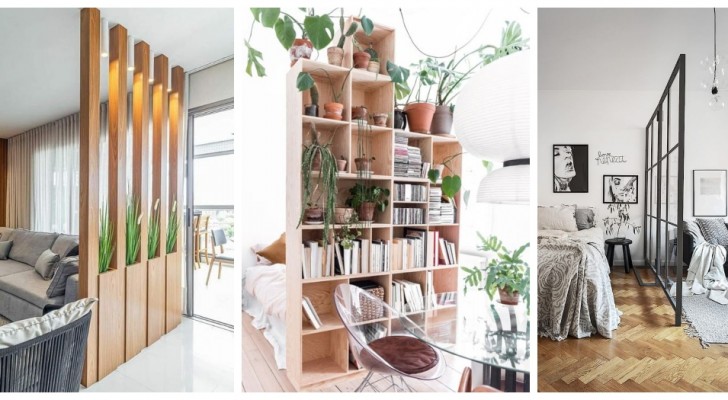 Trennen Sie Räume in Ihrem Zuhause mit stilvollen Lösungen mit kreativen Raumteilern