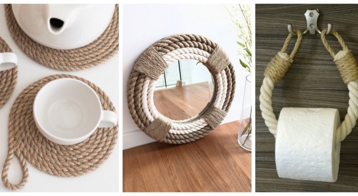 Verwenden Sie Seil kreativ, um Ihr Zuhause mit vielen verschiedenen Accessoires zu dekorieren. 