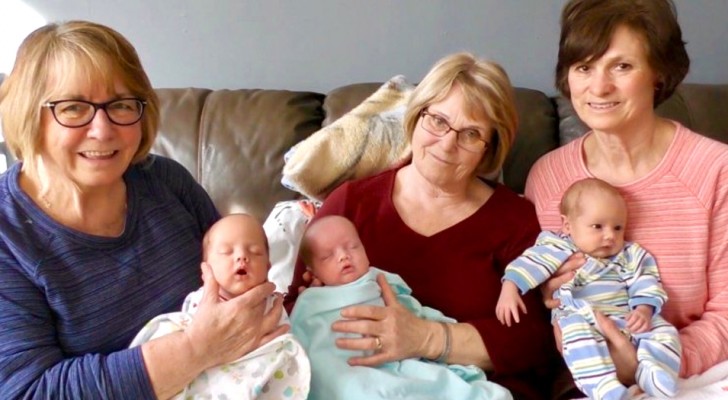 Single mom does not have the strength to cope with triplets and asks for help: 3 grandmothers answer the call