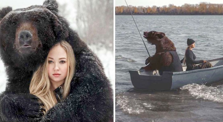 She saves a bear cub from a troubled zoo and it becomes her pet - now they are inseparable