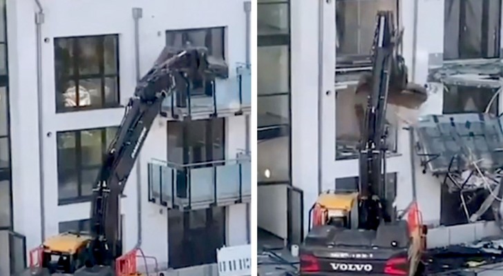 A building contractor destroys a newly built building: he had not received payment for the work done