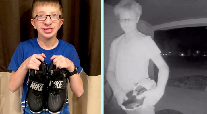 A bully throws his sneakers in the toilet: a schoolmate decides to buy him a new pair