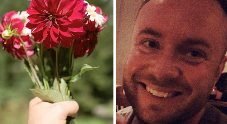 Er schenkt seiner Exfrau einen Blumenstrauß, um ihr dafür zu danken, die Mutter seiner Kinder gewesen zu sein: vom Web verspottet