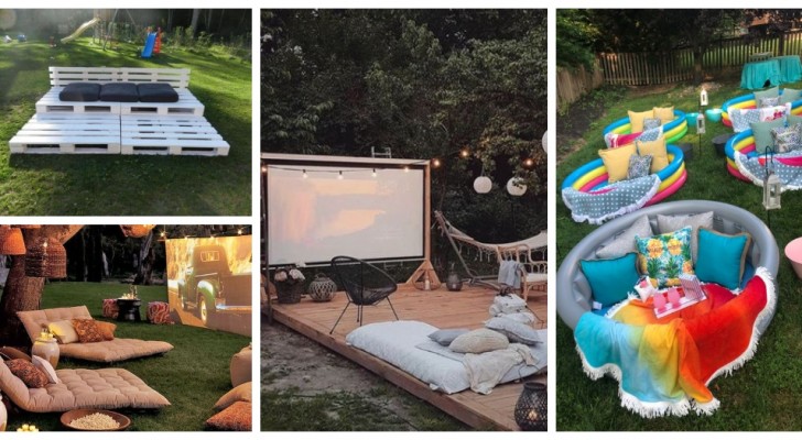 Filmkväll i trädgården? Låt dig inspireras av dessa fantastiska idéer för att skapa bekväma sittplatser på gräsmattan