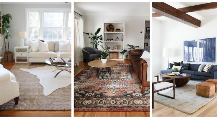 Dona carattere al tuo salotto usando nel modo giusto tappeti grandi ed eleganti