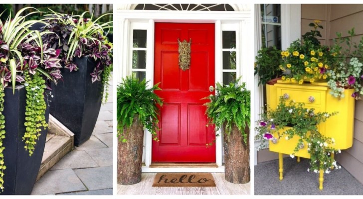 Laissez-vous inspirer par ces idées fantastiques pour décorer l’entrée de votre maison avec de très belles jardinières