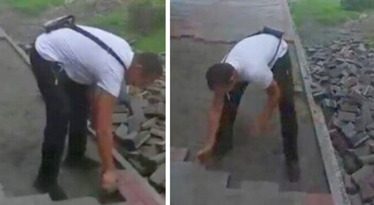 He hadn't been paid for 3 months: a worker takes revenge by removing all the paving he had installed