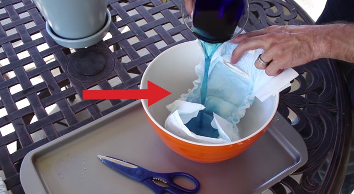 He fills a diaper with colored water ... This trick will help your plants grow!