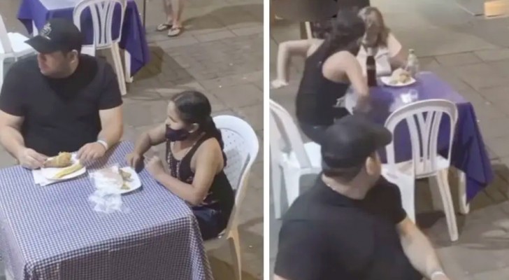 Menina oferece o seu lanche a uma sem-teto em dificuldade, surpreendendo seu pai: um grande exemplo de generosidade