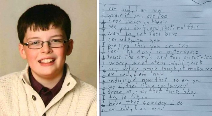 "Tento me adaptar, espero ter sucesso": criança autista explica sua condição em um poema comovente