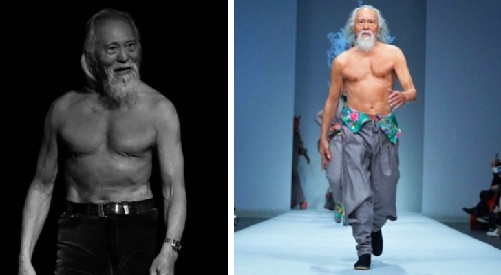 He is over 80 years old but continues to amaze everyone by parading with her sculpted physique