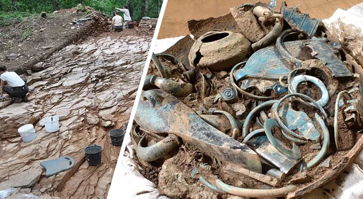 Des vases datés de 2 800 ans remplis de bijoux et d'outils découverts en France : ils sont intacts