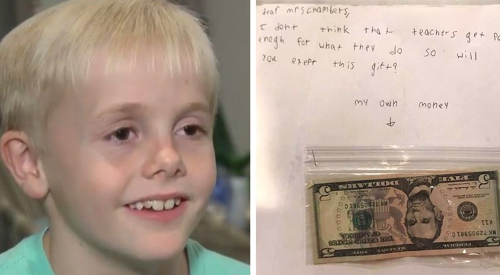 At 9 he wants to give $15 to his teacher: "Teachers are not thanked enough for their work"