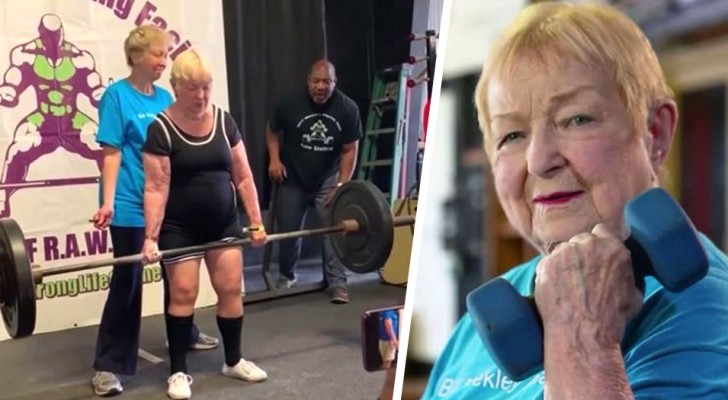 Deze 100-jarige overgrootmoeder vestigde het wereldrecord gewichtheffen