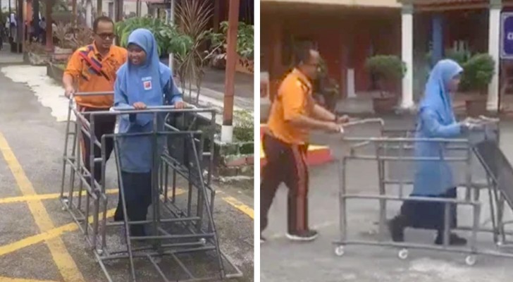 A teacher builds a special cart for his blind students: "So they can explore the outside world"