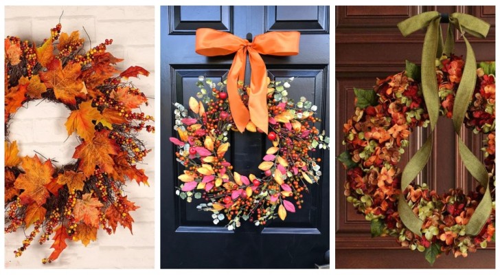 Fira hösten genom att dekorera dörren till ditt hem med fantastiska årstidsbetonade och färginspirerade kransar