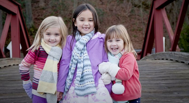 Da a luz tres niñas que nacen el mismo día, cada una exactamente a tres años de distancia de la otra