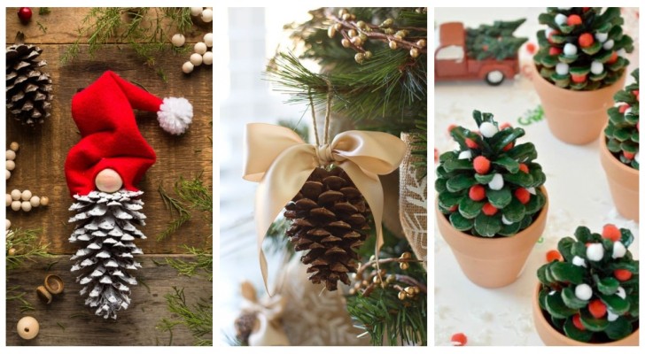 Metti alla prova la tua creatività realizzando adorabili decorazioni di Natale con le pigne