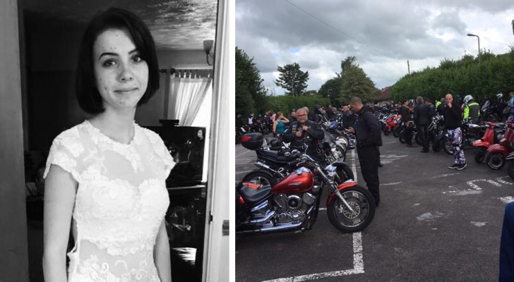She doesn't want to go to the prom because of the bullies: 120 bikers escort her as if she were a princess