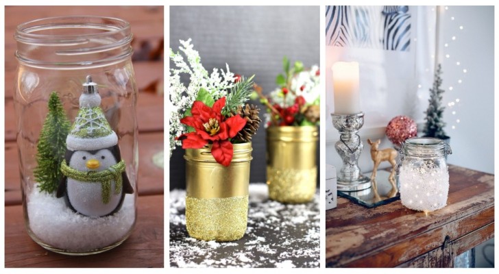 Dekorieren Sie Ihr Zuhause zu Weihnachten mit vielen Kreationen aus Glasgefäßen