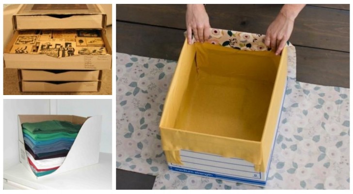 Fai ordine dentro casa utilizzando le scatole di cartone di ogni dimensione con creatività