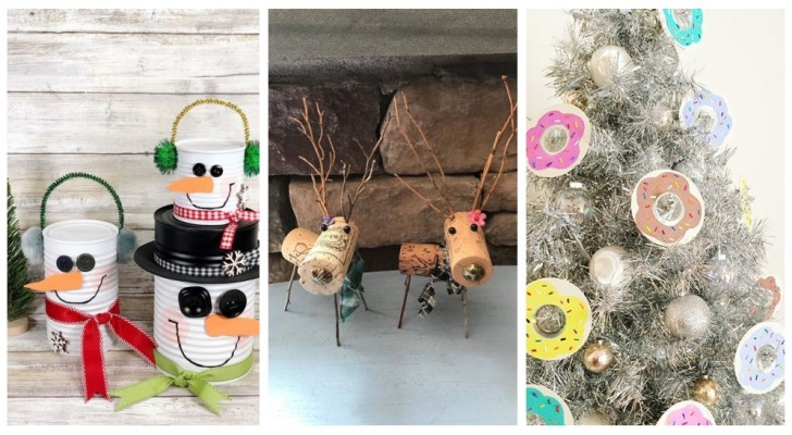 Ricicla oggetti di scarto per ricavarne decorazioni di Natale piene di creatività
