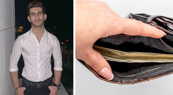 Han hittar 10 000 dollar i en handväska och lämnar tillbaka dem genast - ägaren ger honom 100 dollar i hittelön