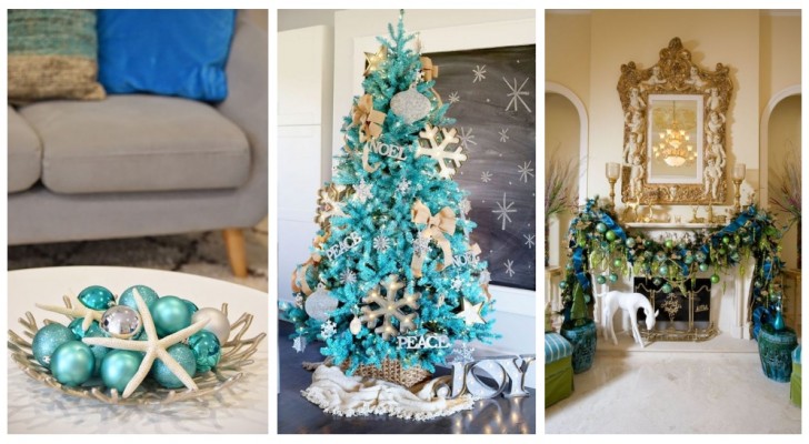 Türkisfarbene Weihnachten: Lassen Sie sich von diesen Ideen für die Dekoration Ihres Hauses in Blau- und Türkistönen inspirieren!